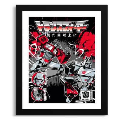 Transformers Autobots vs Decepticons 30 x 40cm Framed Collector Print